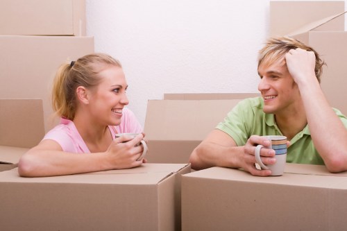 Professional movers assisting with belongings